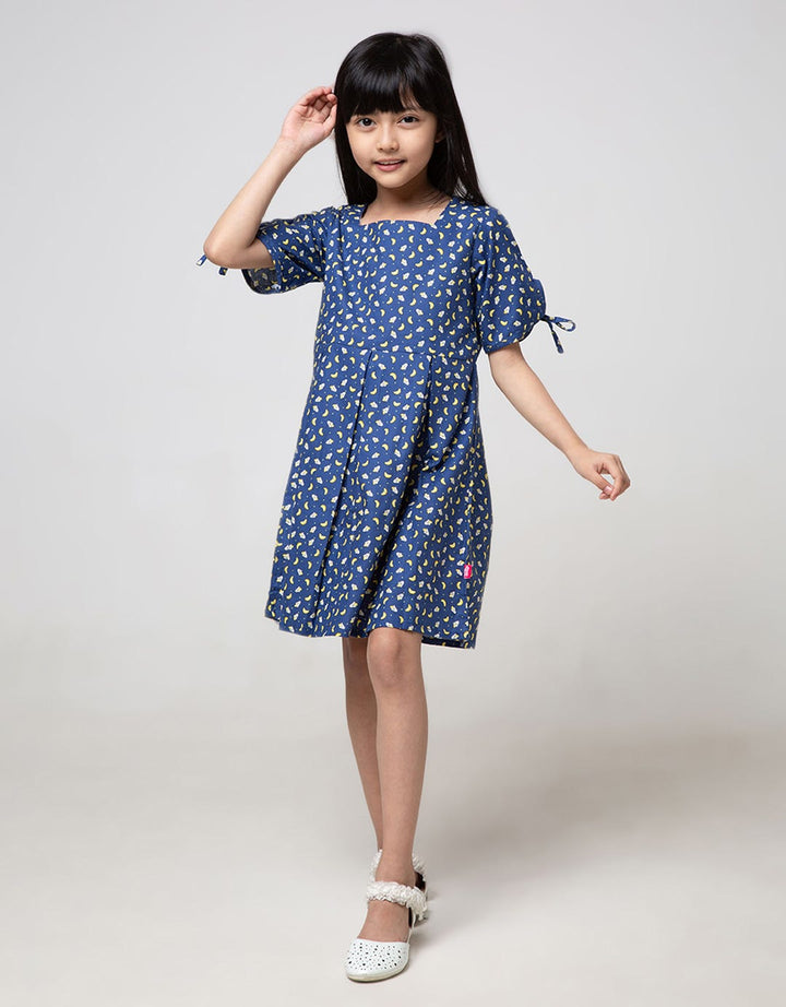 Pingu Moon Dress Anak Perempuan