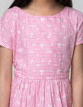 Pingu Stripe Dress Anak Perempuan