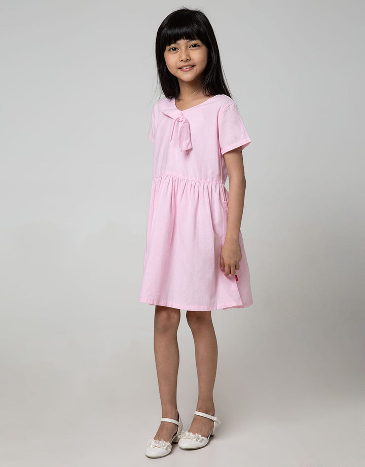 Pingu Short Sleeve Plain Dress