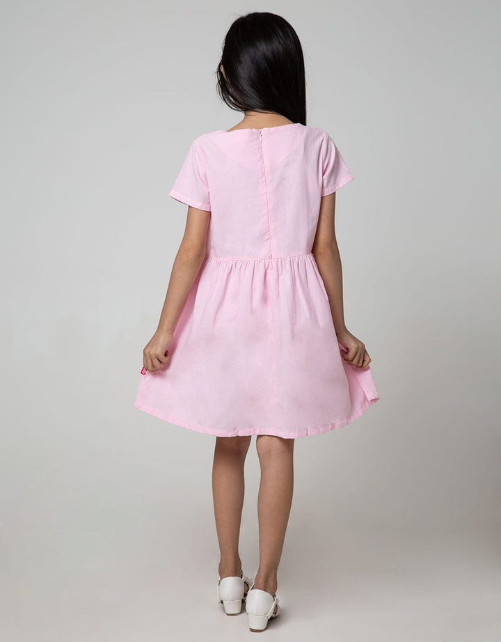 Pingu Short Sleeve Plain Dress