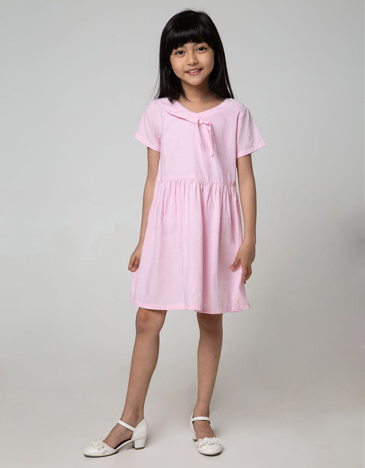 Pingu Short Sleeve Plain Dress