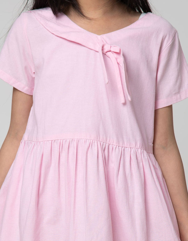 Pingu Short Sleeve Plain Dress