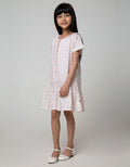 Pingu Short Sleeve Dress Flamingo Print