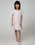 Pingu Short Sleeve Dress Flamingo Print