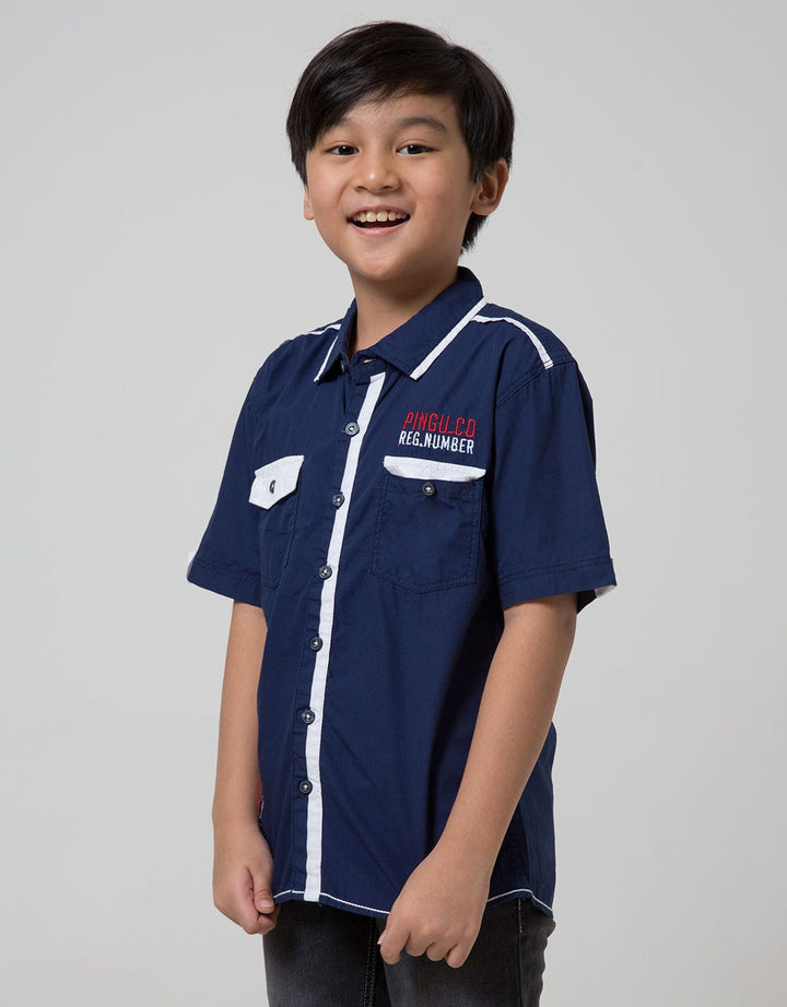 Pingu Club Kemeja Pendek Anak Laki-Laki