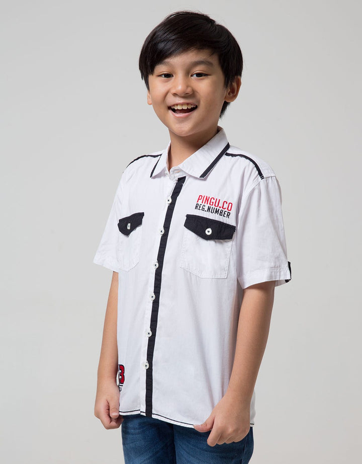 Pingu Club Kemeja Pendek Anak Laki-Laki