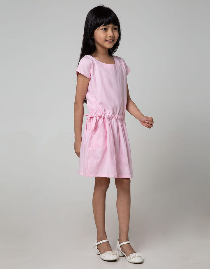 Pingu Short Sleeve Drawstring Dress