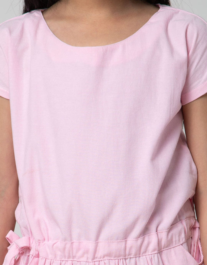 Pingu Short Sleeve Drawstring Dress