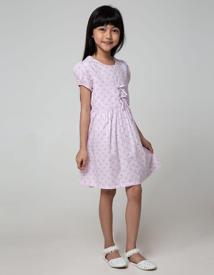 Pingu Cat Ribbon Dress Anak Perempuan