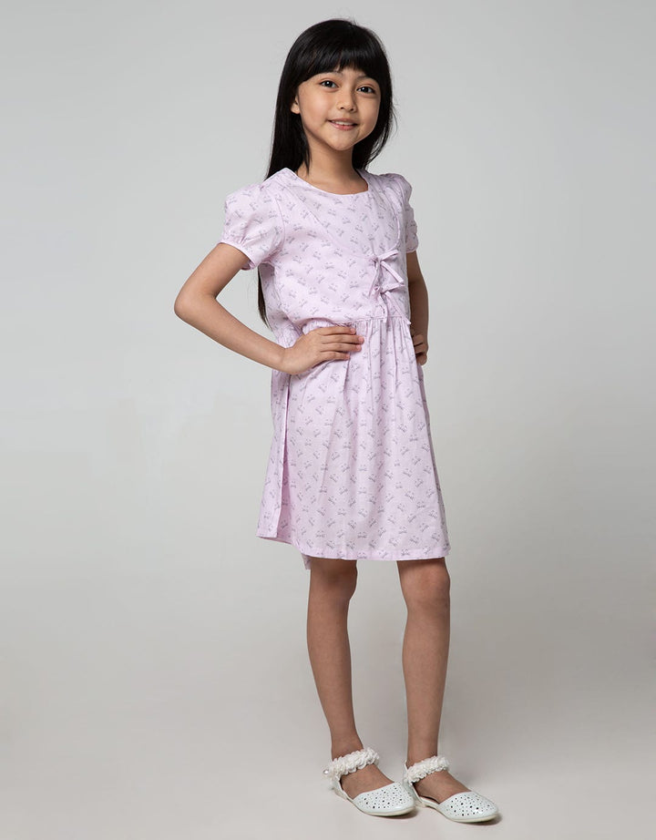 Pingu Cat Ribbon Dress Anak Perempuan
