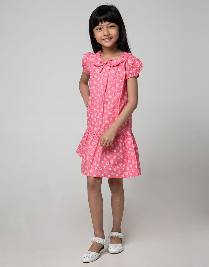 Pingu Floral Short Sleeve Dress