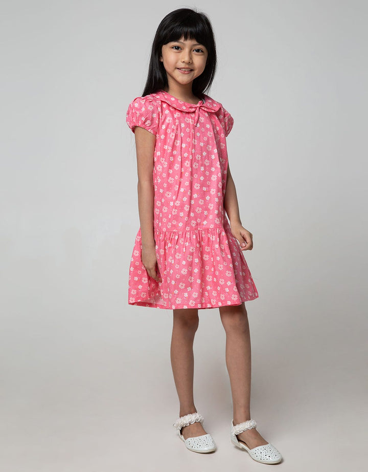 Pingu Floral Short Sleeve Dress