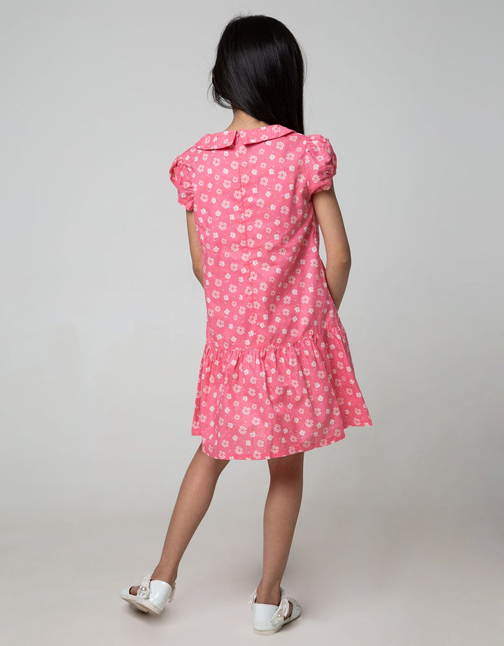Pingu Floral Short Sleeve Dress