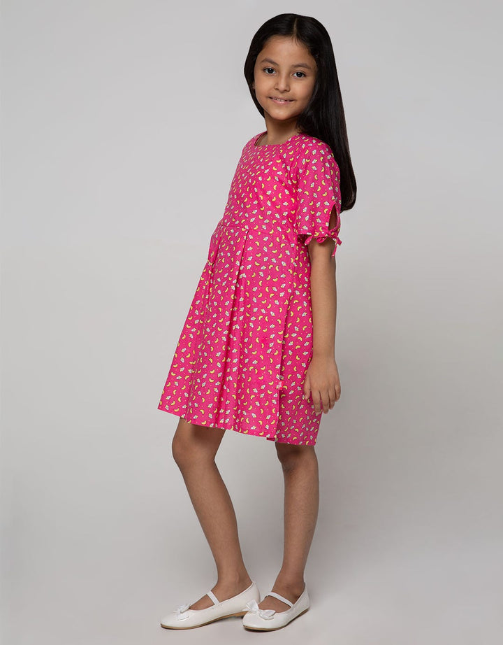 Pingu Moon Dress Anak Perempuan