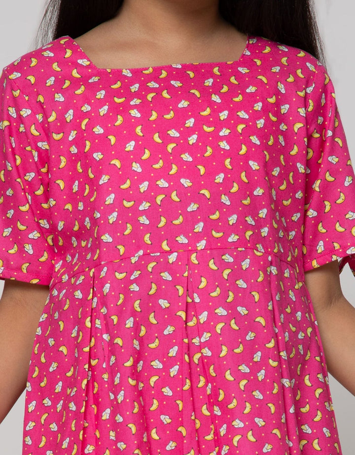 Pingu Moon Dress Anak Perempuan