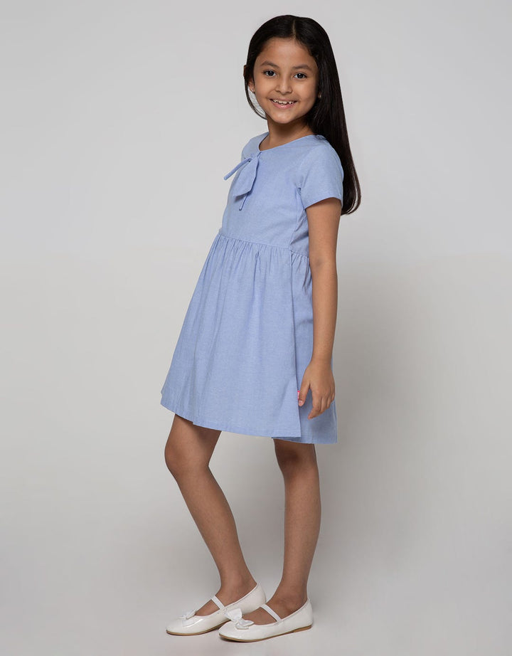 Pingu Short Sleeve Plain Dress