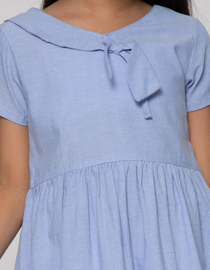 Pingu Short Sleeve Plain Dress