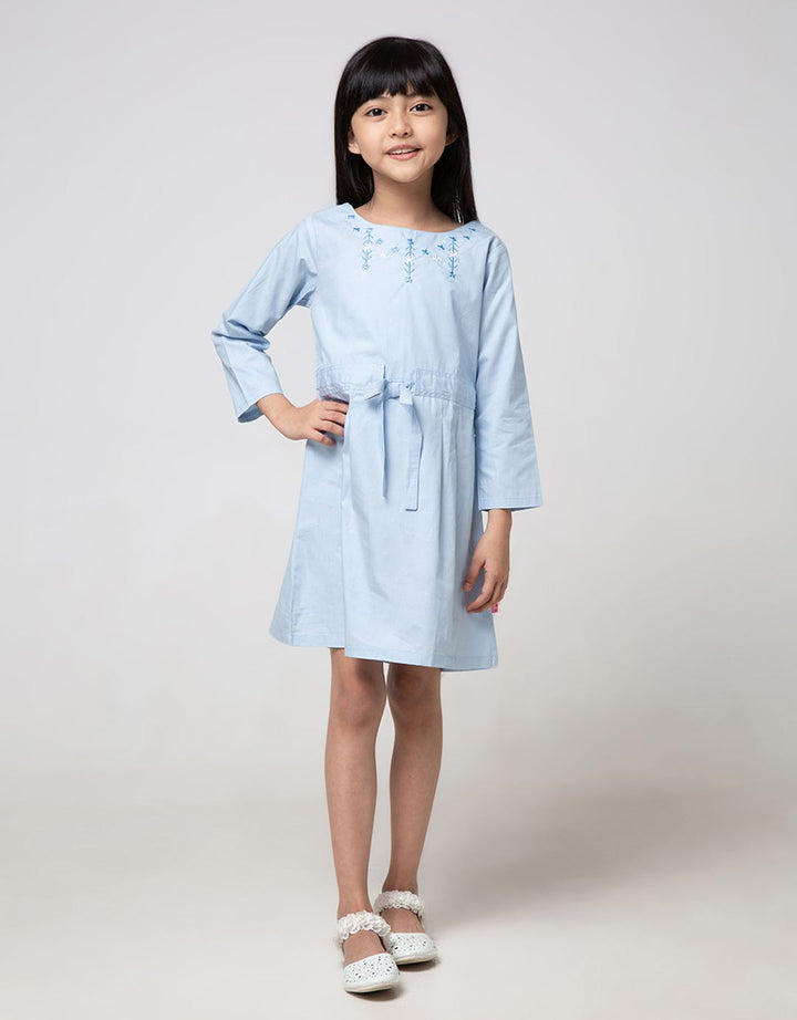 Penguin Embroidered Dress for Girls