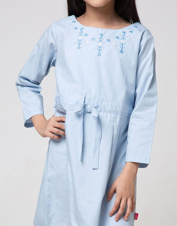 Penguin Embroidered Dress for Girls