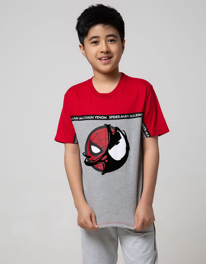 Marvel Spider-Man Combination Logo Venom Short Sleeve T-Shirt