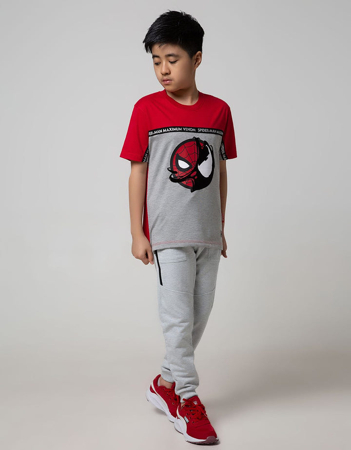 Marvel Spider-Man Combination Logo Venom Short Sleeve T-Shirt