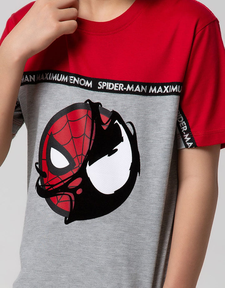 Marvel Spider-Man Combination Logo Venom Short Sleeve T-Shirt