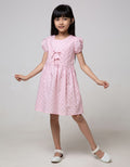 Pingu Cat Ribbon Dress Anak Perempuan