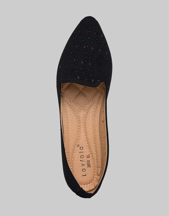 Laviola Pointy Pearl Sepatu Flat Wanita