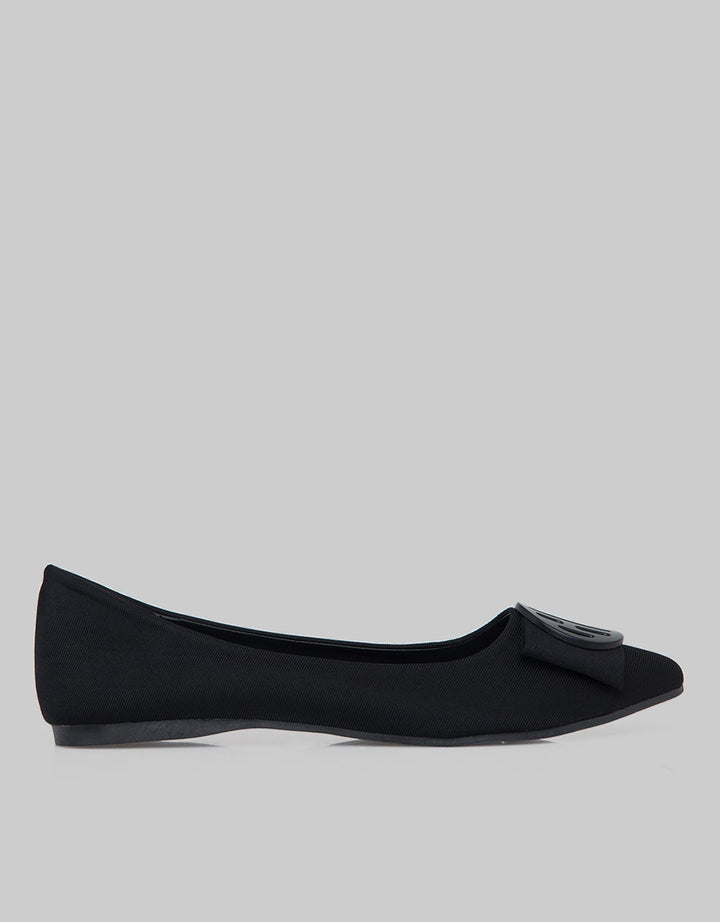 Laviola Big Brooch Flat Shoes Wanita