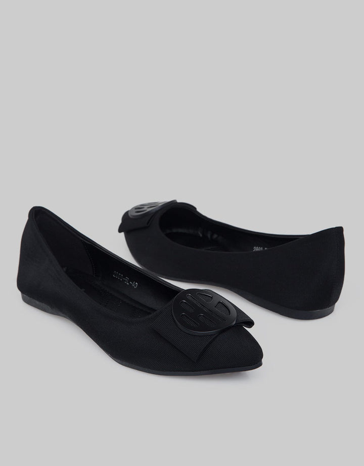 Laviola Big Brooch Flat Shoes Wanita