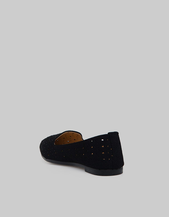 Laviola Laser Cut Flat Shoes Wanita