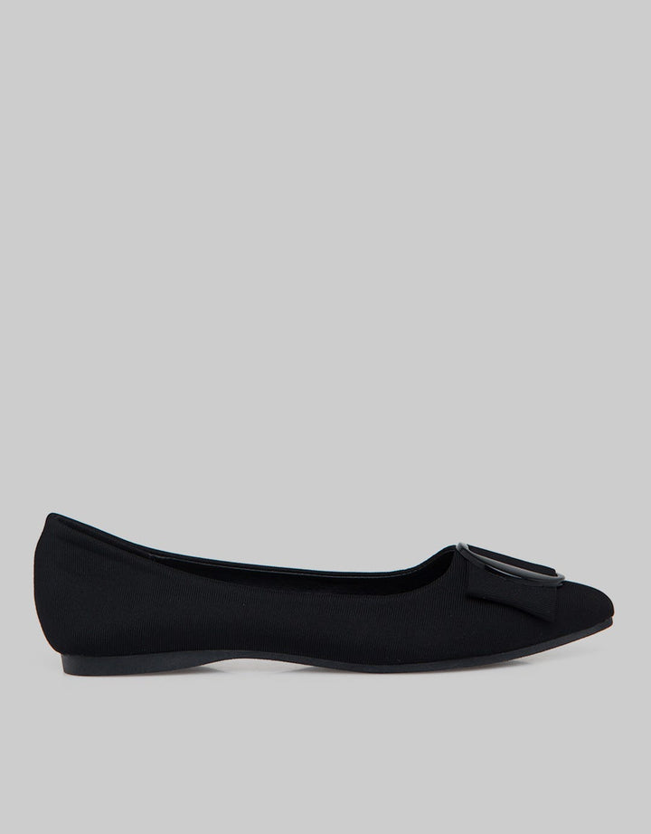 Laviola Flat Shoes Round Logo Wanita