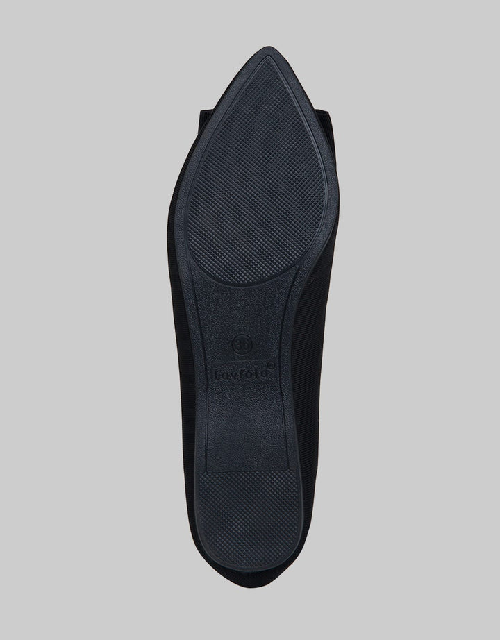 Laviola Flat Shoes Round Logo Wanita