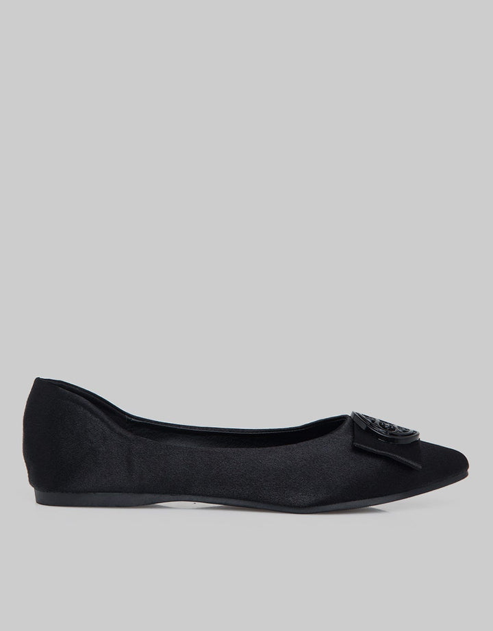 Laviola Big Brooch Flat Shoes Wanita