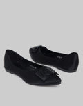 Laviola Big Brooch Flat Shoes Women
