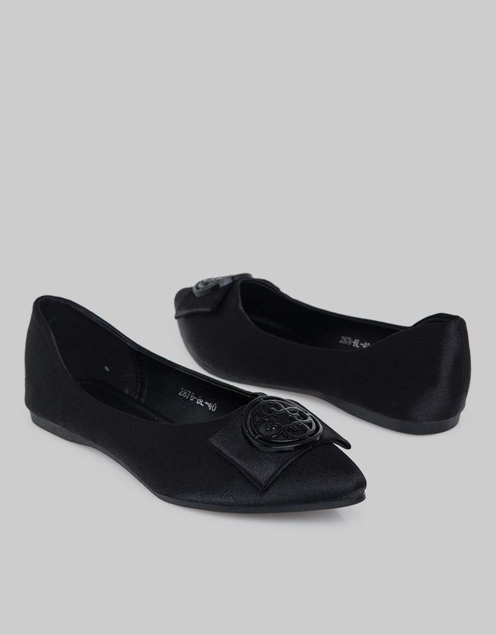 Laviola Big Brooch Flat Shoes Wanita
