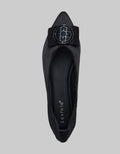 Laviola Big Brooch Flat Shoes Women