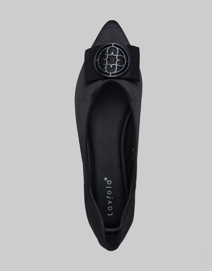 Laviola Big Brooch Flat Shoes Wanita