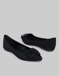 Laviola Big Brooch Flat Shoes Women
