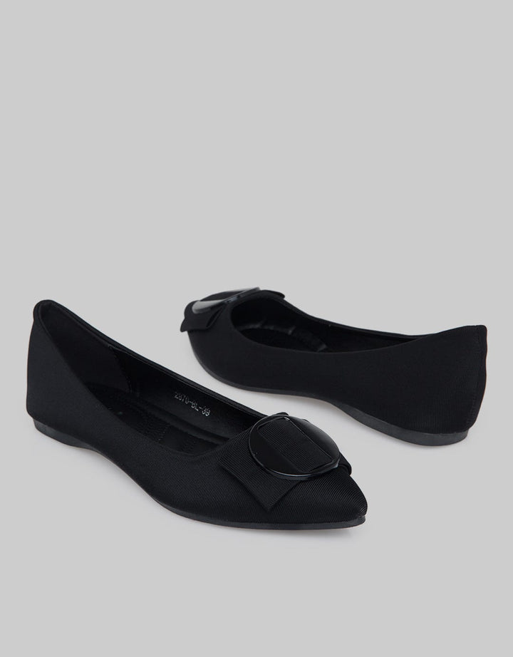 Laviola Big Brooch Flat Shoes Wanita