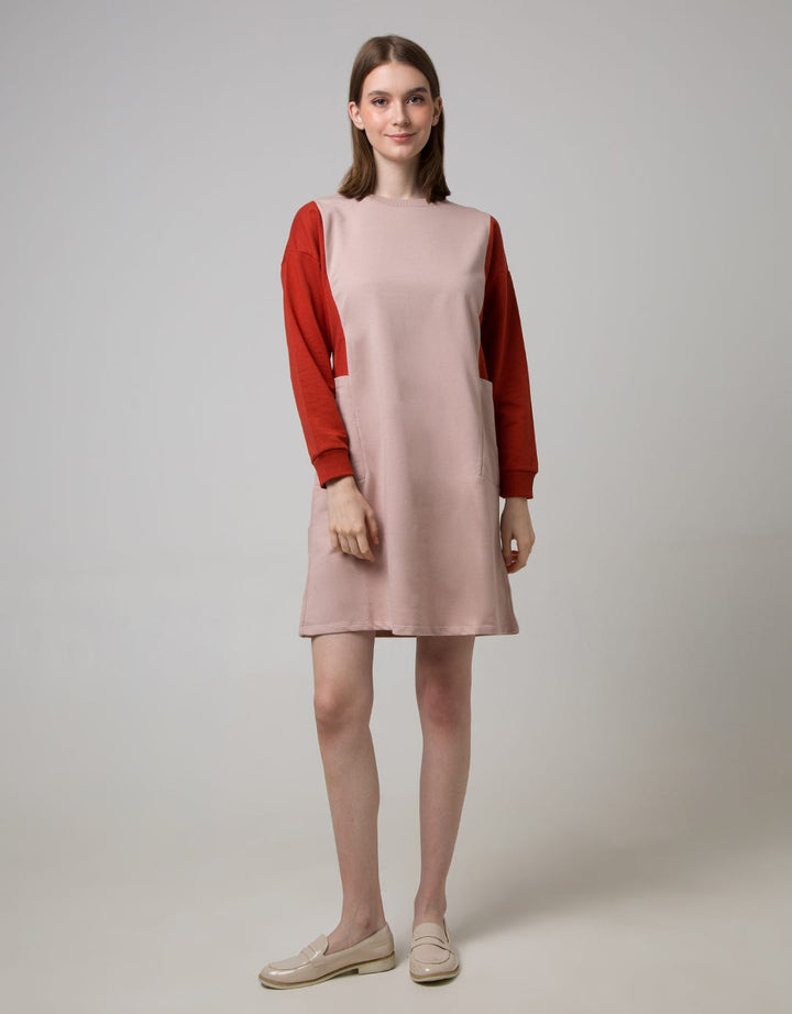 Nevada Long Sleeve Midi Dress Cut Sewn