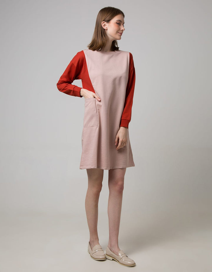 Nevada Long Sleeve Midi Dress Cut Sewn