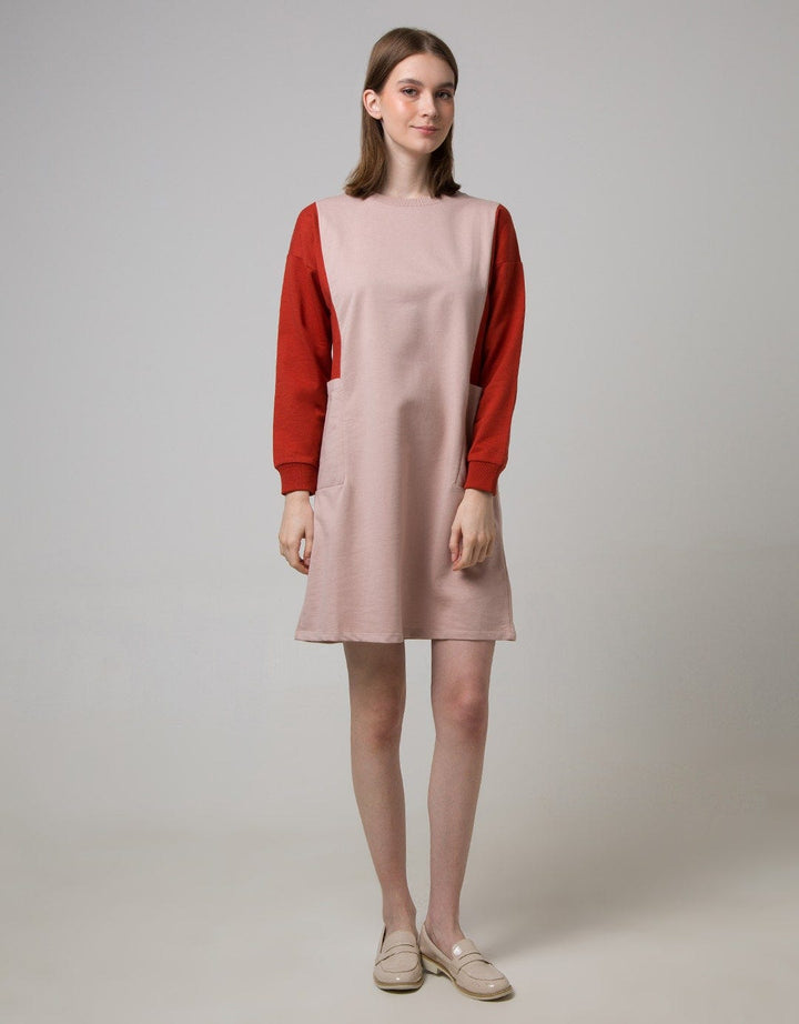 Nevada Long Sleeve Midi Dress Cut Sewn