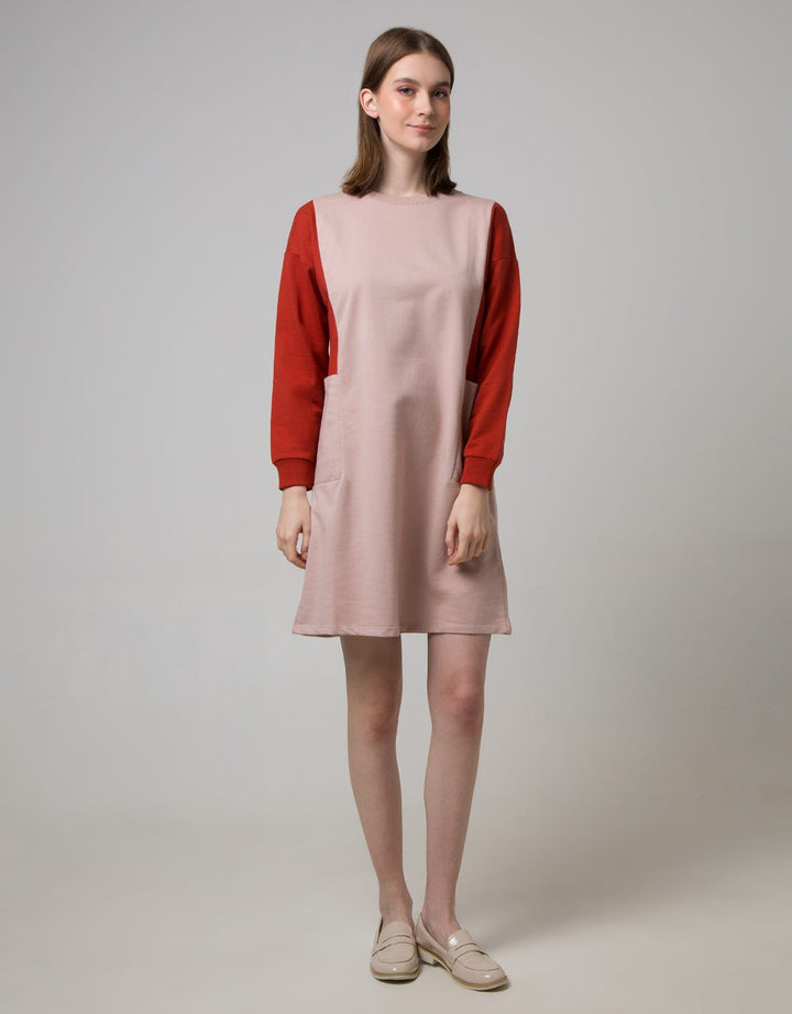 Nevada Long Sleeve Midi Dress Cut Sewn