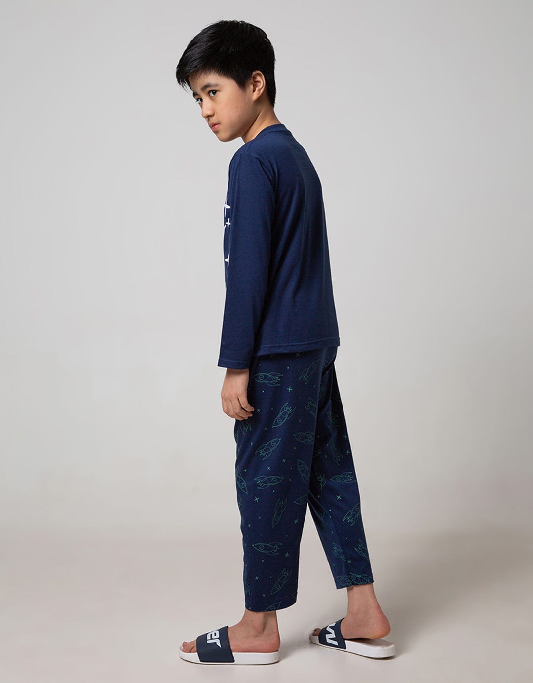 Kidz Too Top - Bottom Set Piyama Lslp Shoot For The Stars