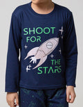Kidz Too Top - Bottom Set Piyama Lslp Shoot For The Stars