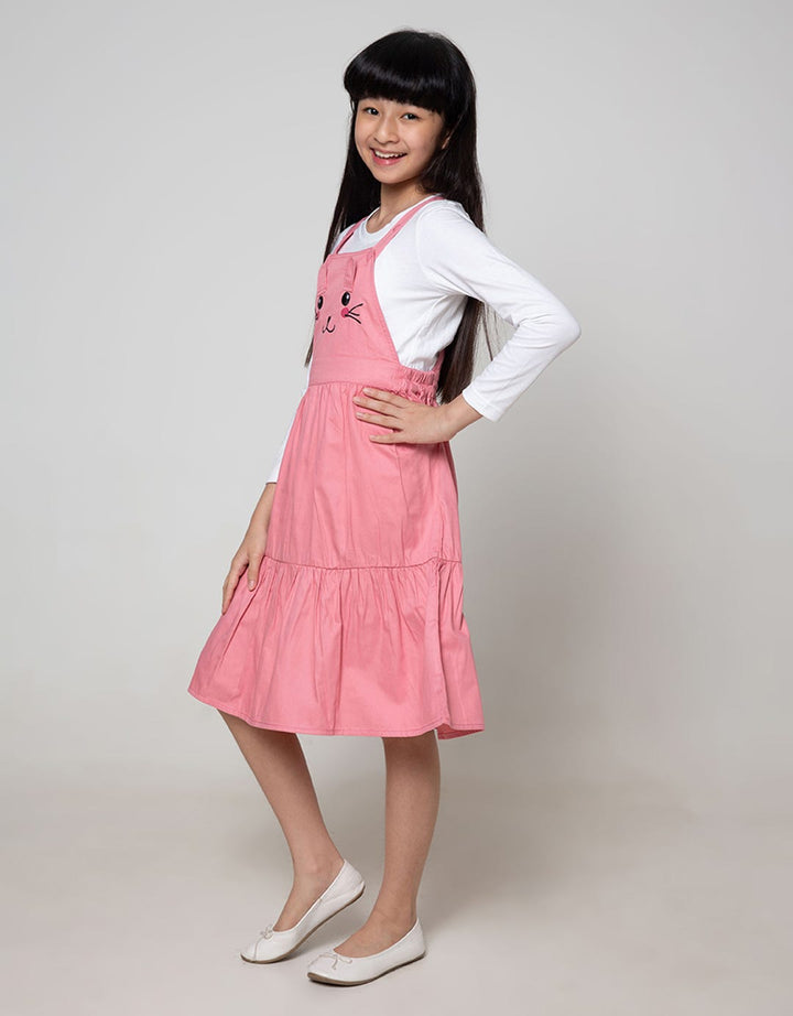 Aero Kids Overall Midi Skirt Bordir Cat