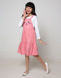 Aero Kids Overall Midi Skirt Embroidered Cat