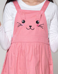 Aero Kids Overall Midi Skirt Embroidered Cat