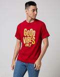 T Zone Short Sleeve T-Shirt Print Graffiti Theme - Good Vibes